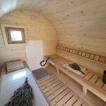 Баня-бочка 4,5 м с козырьком, фото 16
