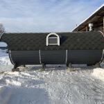 Баня-бочка 6 м с козырьком, 3 комнаты, фото 23