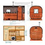 Квадро баня 3,5 м с козырьком, боковой вход, фото 15