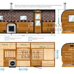 Квадро баня 6 м с козырьком, 3 комнаты, боковой вход, фото 25