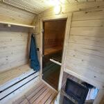 Квадро баня 6 м с козырьком, с раздевалкой, боковой вход, фото 33
