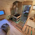 Квадро баня 6 м с козырьком, с раздевалкой, боковой вход, фото 38