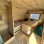 Квадро баня 6 м с козырьком, с раздевалкой, боковой вход, фото 43