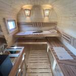 Квадро баня 6 м с козырьком, с раздевалкой, боковой вход, фото 45