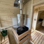 Квадро баня 6 м с козырьком, с раздевалкой, боковой вход, фото 57