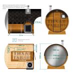 Баня-бочка Батискаф 2,5 м с козырьком, фото 17