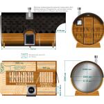 Баня-бочка Батискаф 3,5 м с козырьком, фото 4