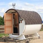Баня-бочка Батискаф 2,5 м с козырьком, фото 21