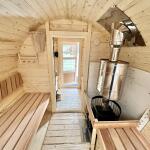 Баня-бочка Батискаф 4,5 м с козырьком, фото 18