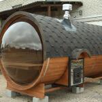 Баня-бочка Батискаф 4,5 м с козырьком, фото 25