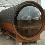 Баня-бочка Батискаф 4,5 м с козырьком, фото 26