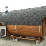 Баня-бочка Батискаф 4,5 м с козырьком, фото 27