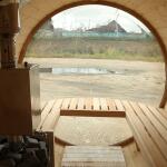 Баня-бочка Батискаф 4,5 м с козырьком, фото 28