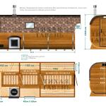 Квадро баня 6 м с козырьком, фото 4