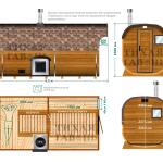 Квадро баня 4,5 м с козырьком, фото 10