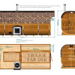 Квадро баня 5,5 м с козырьком , фото 4