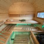 Баня Квадро-Хаус 6 м, 2 отд, боковой вход, с душевой и подсветкой в парной, фото 58