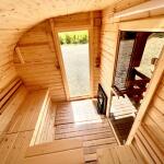 Баня овальная с панорамным куполом 3*5 м, две комнаты, фото 21