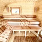 Баня овальная с панорамным куполом 3*5 м, две комнаты, фото 22