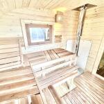 Баня овальная с панорамным куполом 2,4*6 м коричн., две комнаты, с душевой, фото 46