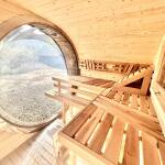 Баня овальная с панорамным куполом 2,4*6 м коричн., две комнаты, с душевой, фото 47