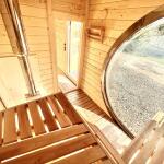 Баня овальная с панорамным куполом 2,4*6 м коричн., две комнаты, с душевой, фото 48