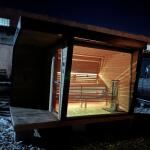 Каркасная сауна с панорамным окном по Финской технологии Сканди, фото 46