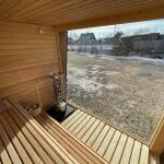 Каркасная сауна с панорамным окном по Финской технологии Сканди, фото 47