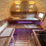 Цветная подсветка в парной под полками, фото 10