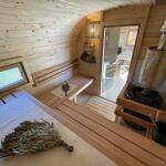 Баня Квадро-Хаус 6м, 2 отделения, со спальным местом и душевой, фото 53