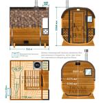 Квадро баня 2,6 м с террасой "Ромб", фото 4