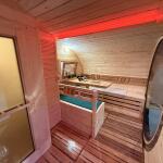 Баня овальная 3*6 метра с панорамным куполом и душевой , фото 31