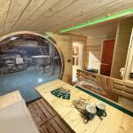 Баня овальная 3*6 метра с панорамным куполом и душевой , фото 34