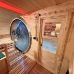 Баня овальная 3*6 метра с панорамным куполом и душевой , фото 35