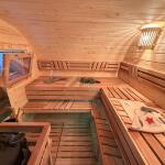 Баня овальная 3*6 метра с панорамным куполом и душевой , фото 43