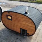 Баня овальная с панорамным куполом 2,4*4 м, две комнаты, фото 28