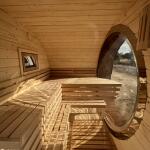 Баня овальная с панорамным куполом 2,4*4 м, две комнаты, фото 29