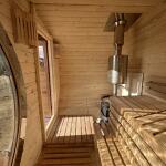 Баня овальная с панорамным куполом 2,4*4 м, две комнаты, фото 30