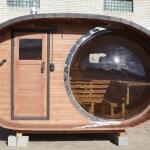 Баня овальная с панорамным куполом 2,4*4 м, две комнаты, фото 36