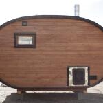 Баня овальная с панорамным куполом 2,4*4 м, две комнаты, фото 46