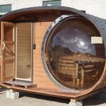 Баня овальная с панорамным куполом 2,4*4 м, две комнаты, фото 48