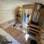 Квадро баня 6 метров с раздевалкой и панорамными окнами , фото 40