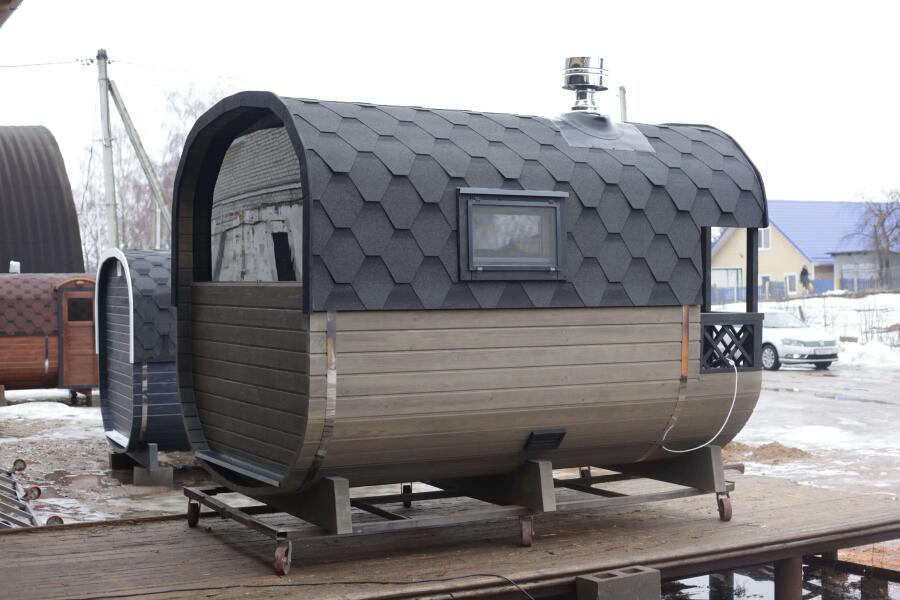 Квадро баня 3 м с козырьком, фото 3