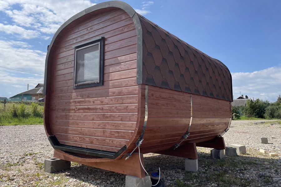 Квадро баня 3,5 м с козырьком, боковой вход, фото 3