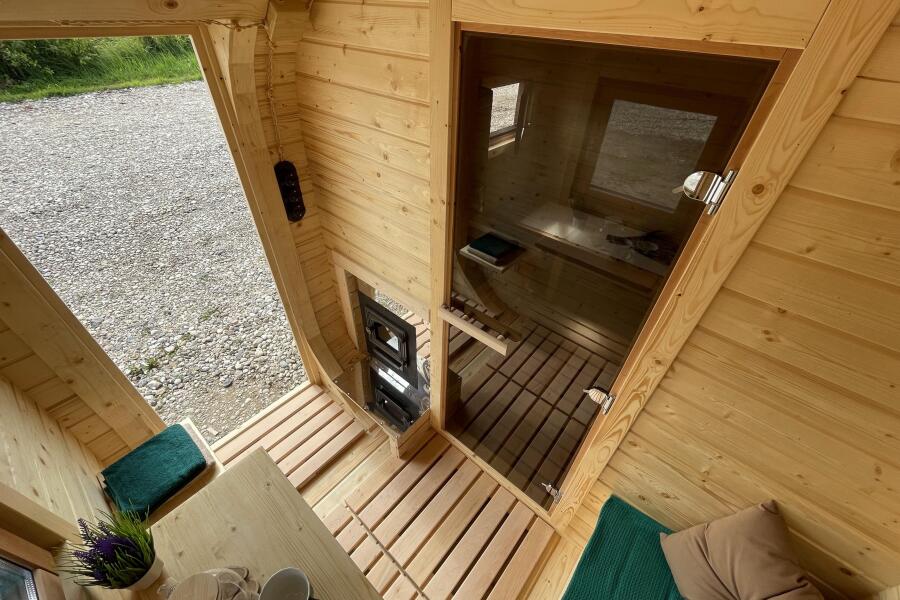 Квадро баня 3,5 м с козырьком, боковой вход, фото 9