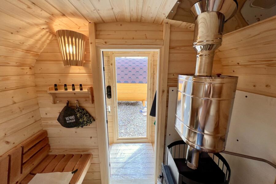 Квадро баня 4,5 м с козырьком, фото 8