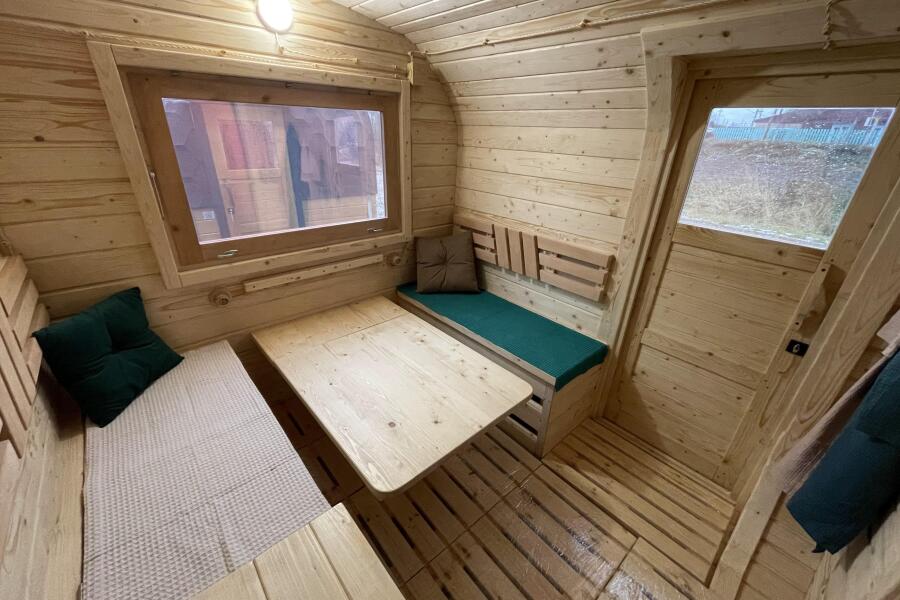 Квадро баня 6 м с козырьком, 3 комнаты, боковой вход, фото 4