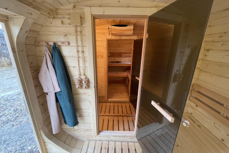 Квадро баня 6 м с козырьком, 3 комнаты, боковой вход, фото 5