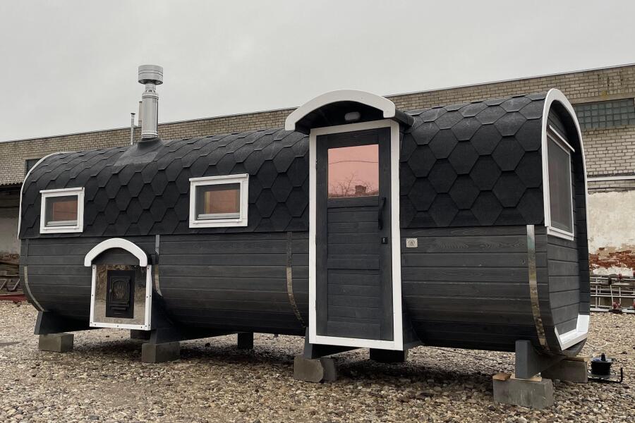 Квадро баня 6 м с козырьком, 3 комнаты, боковой вход, фото 10