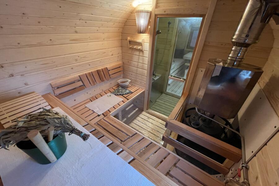 Квадро баня 6 м с козырьком, 3 комнаты, боковой вход, фото 19